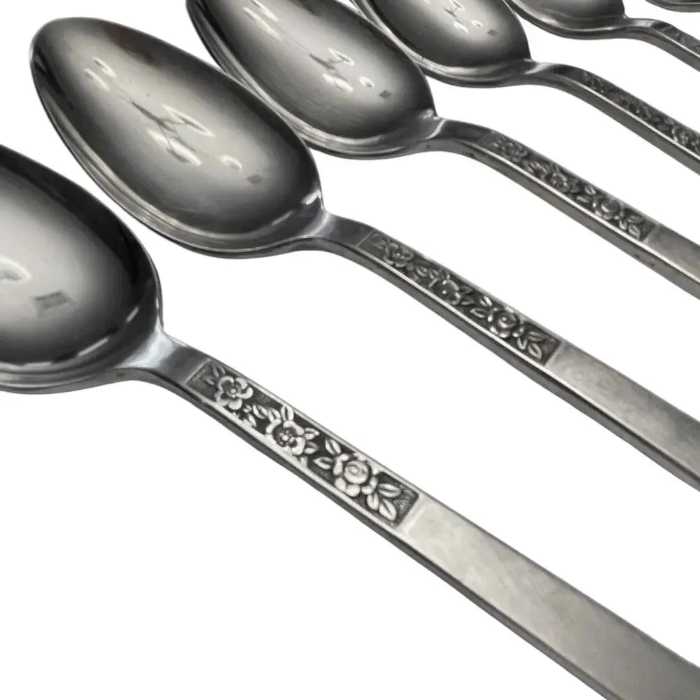 Vintage STANLEY ROBERTS Set Of 10 STAINLESS STEEL Spoon Set